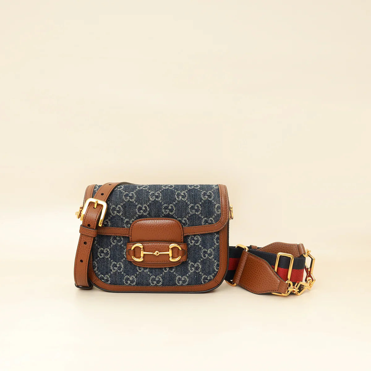 Gucci Bicolor GG Horsebit 1955 Mini Shoulder