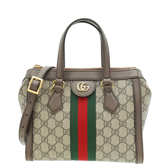Gucci Bicolor GG Supreme Ophidia Small Shoulder