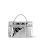 حقيبة كروس بودي Vanity Chain Pouch من قماش Monogram Miroir باللون الفضي