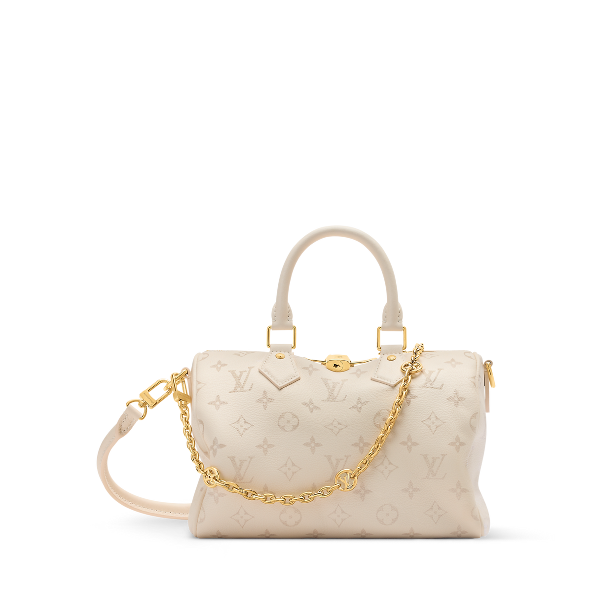 Speedy Bandoulière 25 Calfskin Leather Black Top Handle Bag