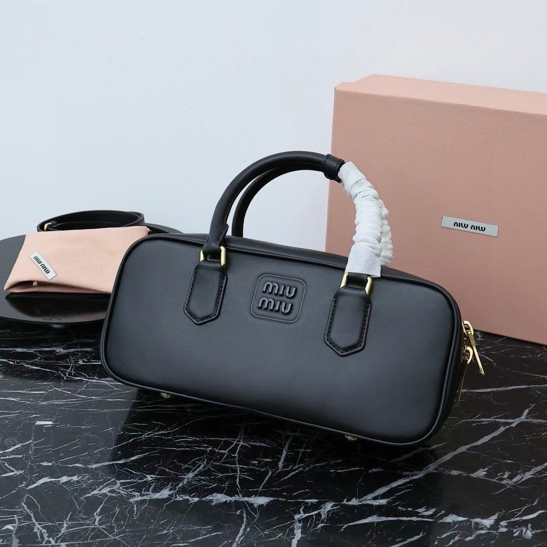 Structured Tan Leather Handbag