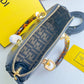 Black Curved Handle Bag