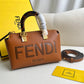 Brown Curved Handle Bag