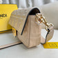 Beige Flap Shoulder Bag