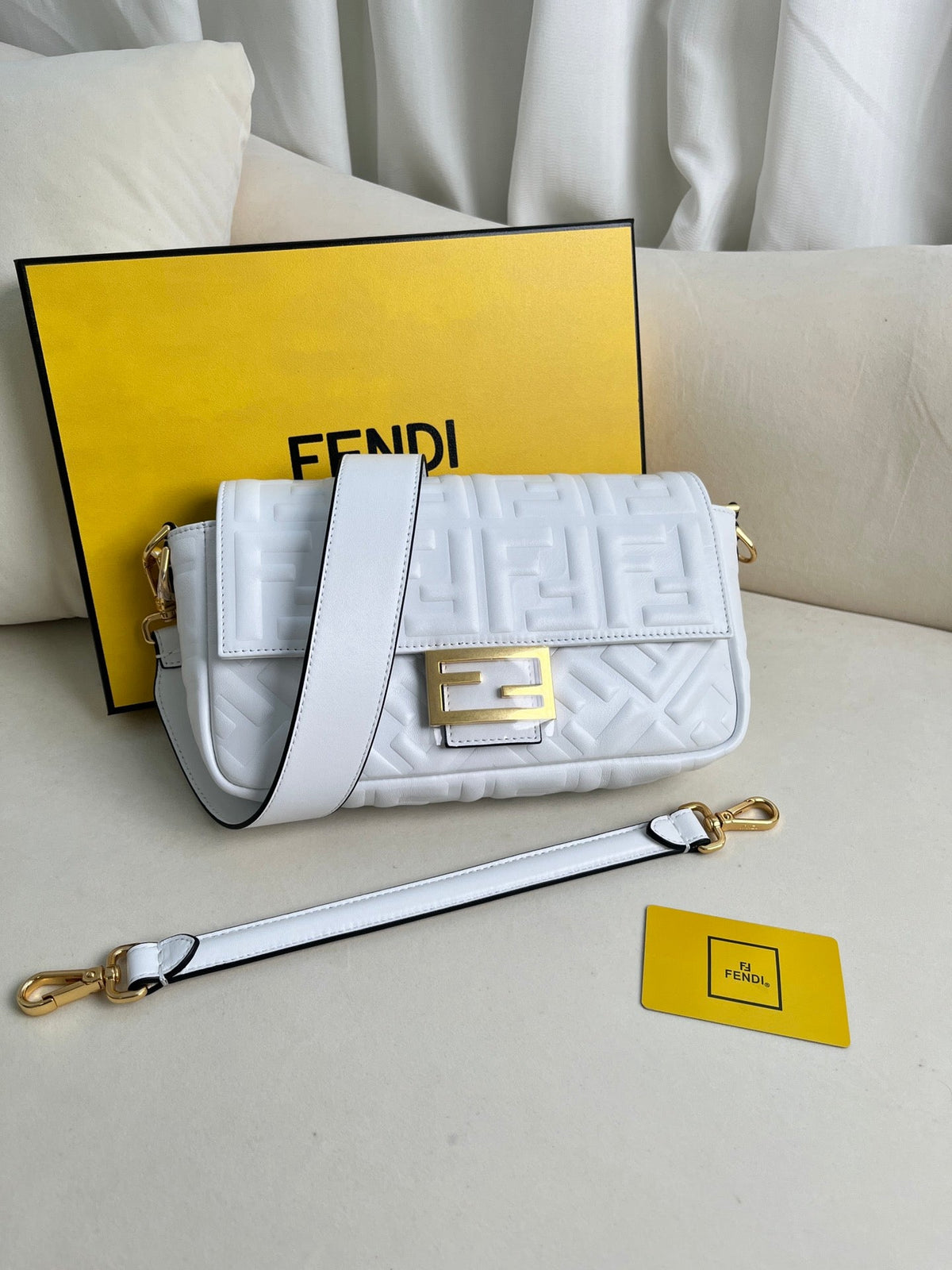 White Flap Shoulder Bag