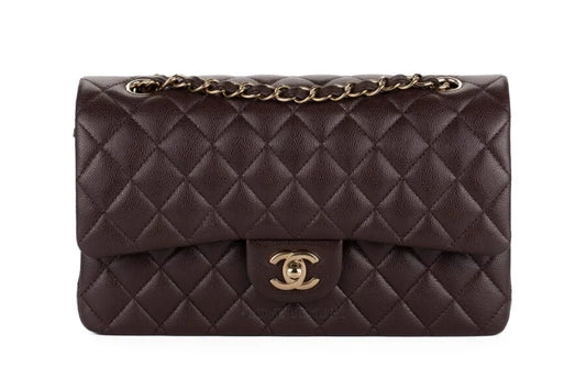 Classic Flap Brown Caviar Light Gold Hardware
