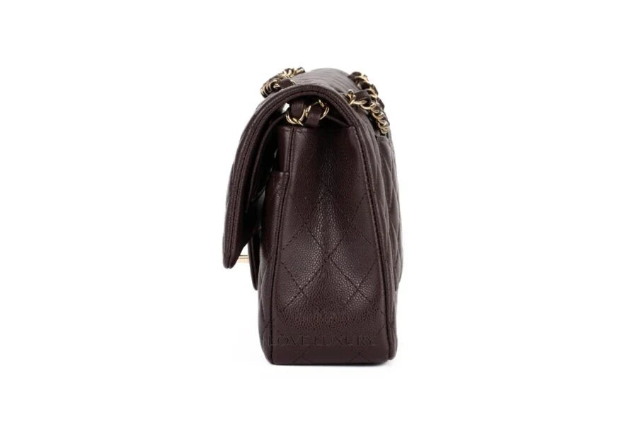 Classic Flap Brown Caviar Light Gold Hardware