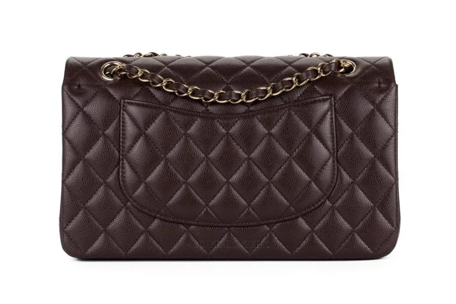 Classic Flap Brown Caviar Light Gold Hardware