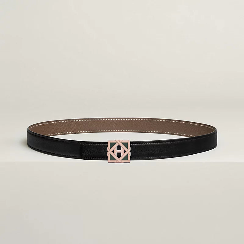 H Roseraie Belt Buckle & Hermès Sur Mer Reversible Leather Strap 24 MM