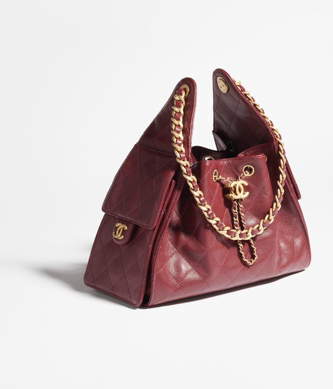 25 Grained Calfskin Gold color ( Burgundy)