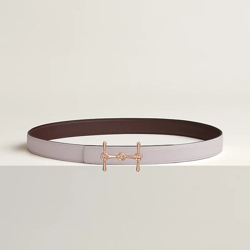 إبزيم حزام H Equestre وحزام جلدي قابل للعكس من Hermès Sur Mer مقاس 24 مم