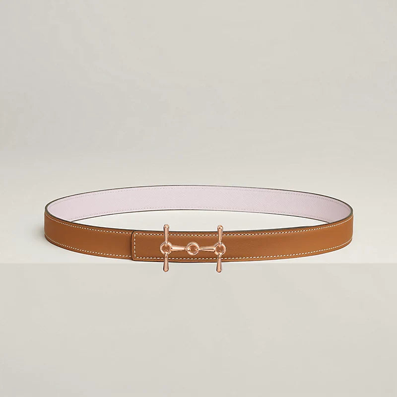 إبزيم حزام H Equestre وحزام جلدي قابل للعكس من Hermès Sur Mer مقاس 24 مم
