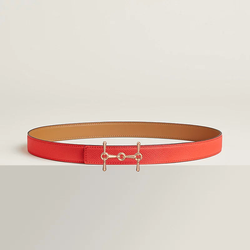 إبزيم حزام H Equestre وحزام جلدي قابل للعكس من Hermès Sur Mer مقاس 24 مم