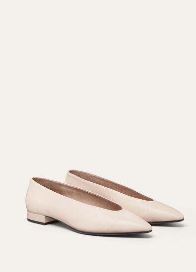 Black - Fireplace Rebecca Ballet Flat  Calfskin