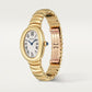 Baignoire Mini 18K Yellow Gold Silvered Dial Yellow Gold Bracelet Watch