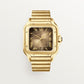 Santos de Cartier Large 39.8mm Yellow Gold Satin-Finish Gradated Gold Sunray-Brushed Dial Yellow Gold Bracelet Self-Winding Watch