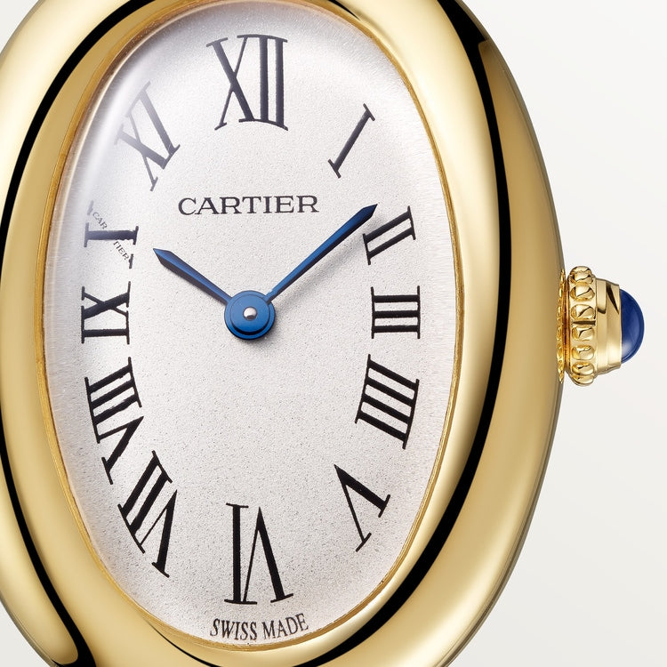 Baignoire Mini 18K Yellow Gold Silvered Dial Yellow Gold Bracelet Watch