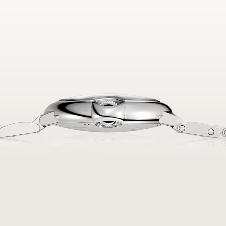 Ballon Bleu 33mm Steel Automatic Silver Guilloché Diamond Dial Steel Bracelet Watch