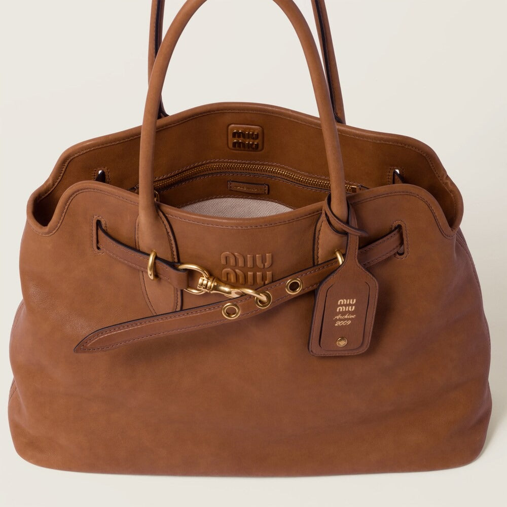 Miu Miu Aventure Nappa Leather Bag