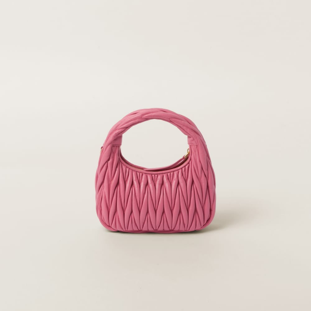 Miu Miu Wander Matelassé Nappa Leather Hobo Bag