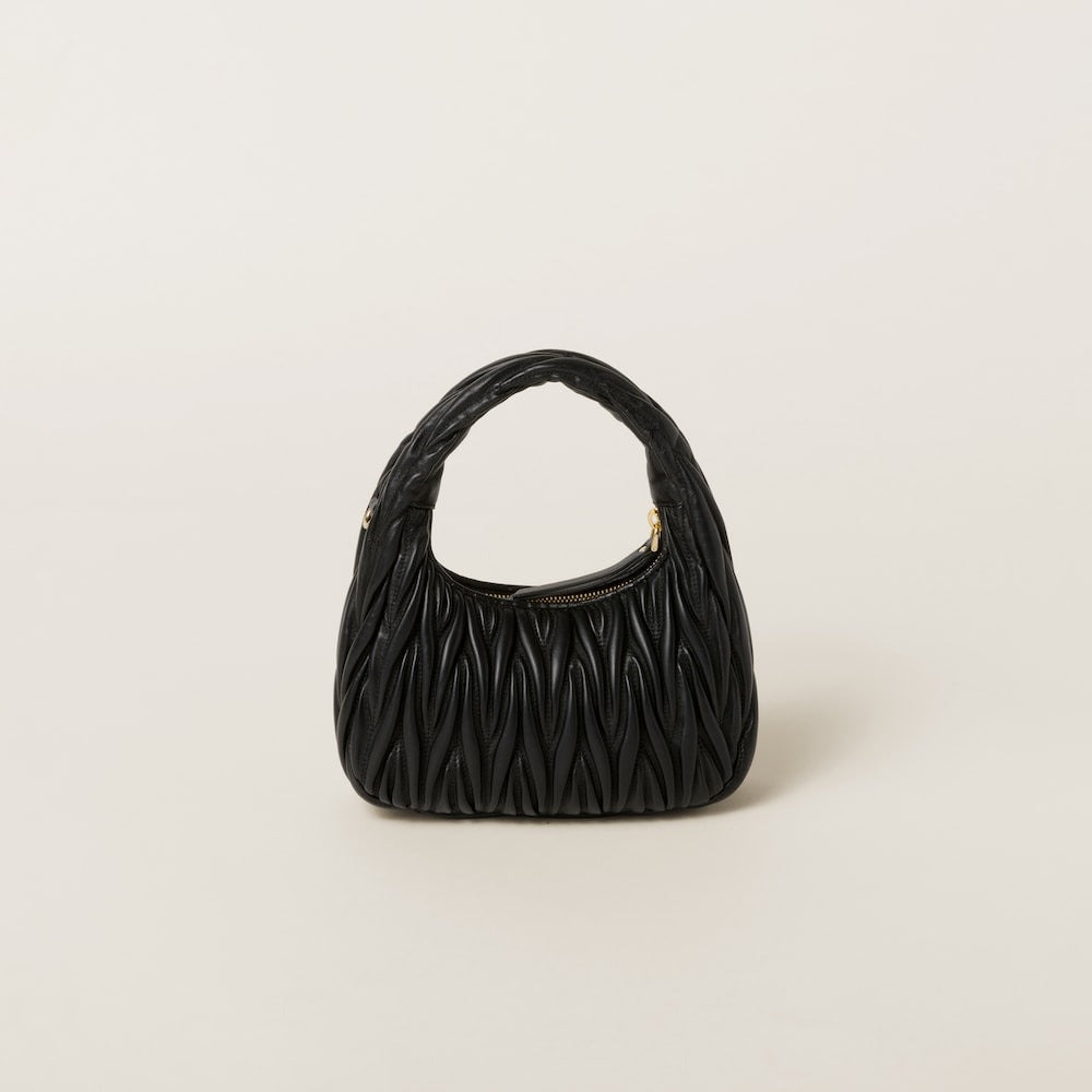 Miu Miu Wander Matelassé Nappa Leather Hobo Bag