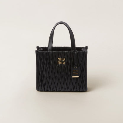 Miu Miu Matelassé Nappa Leather Tote