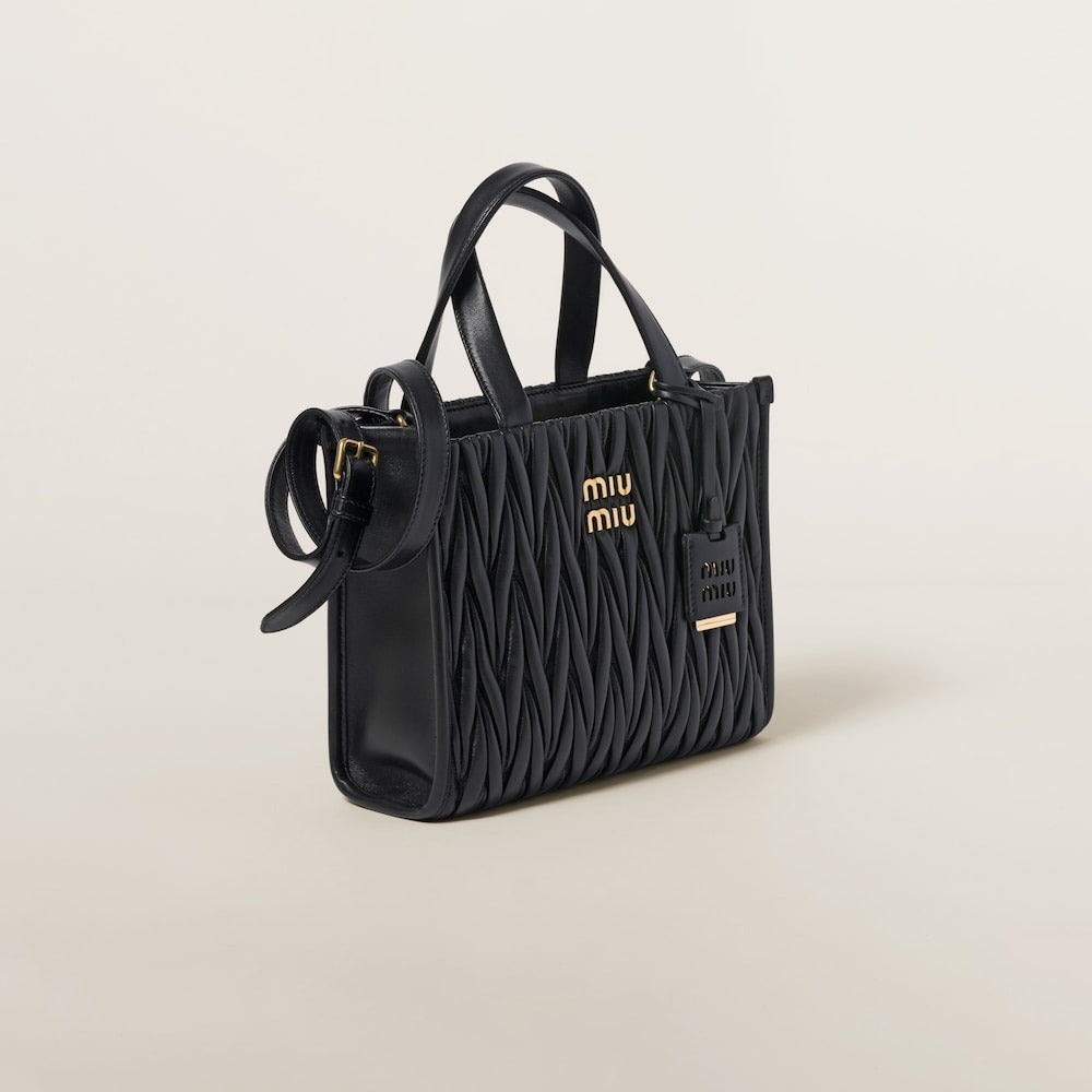 Miu Miu Matelassé Nappa Leather Tote