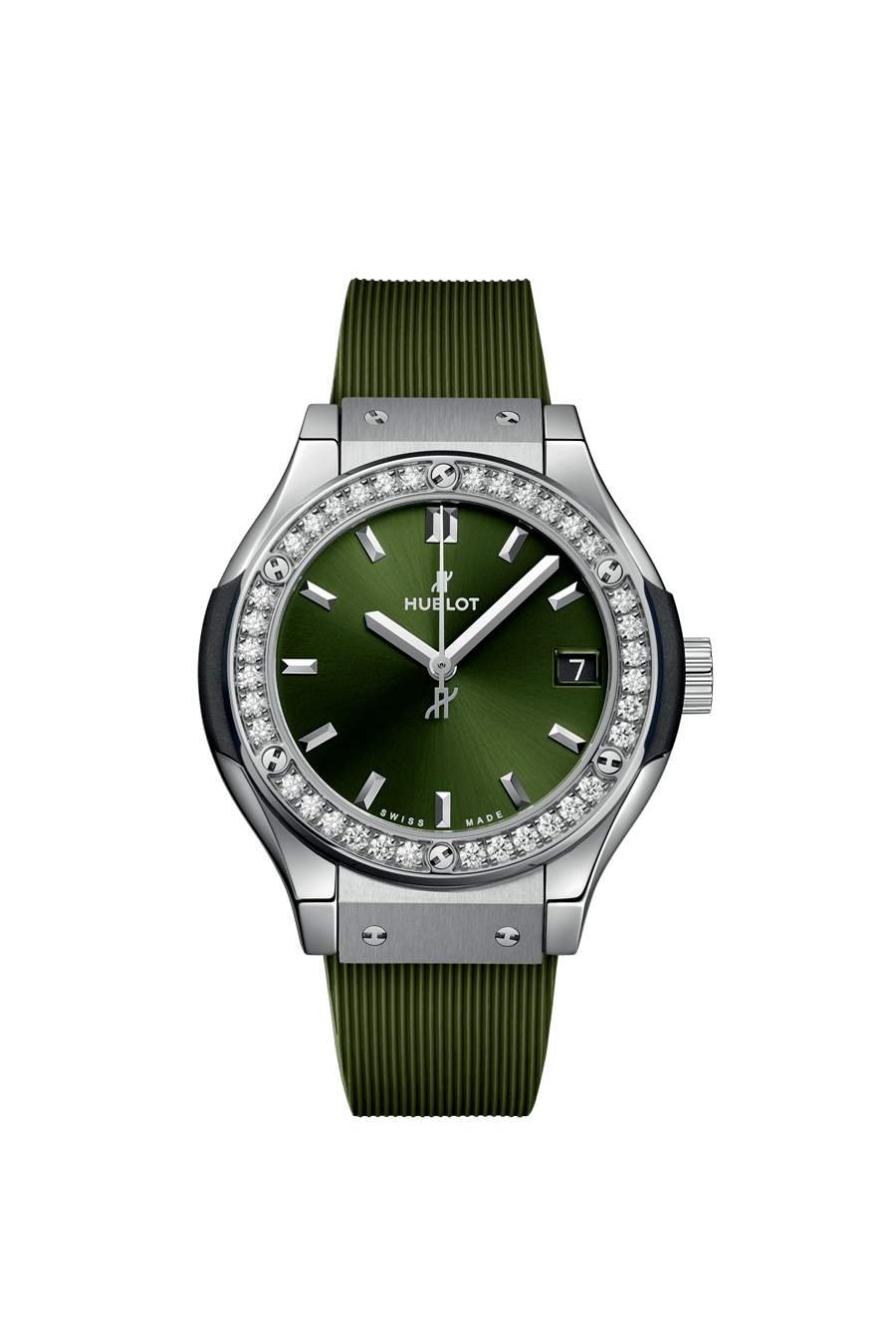 Classic Fusion Titanium Green Diamonds 33 mm