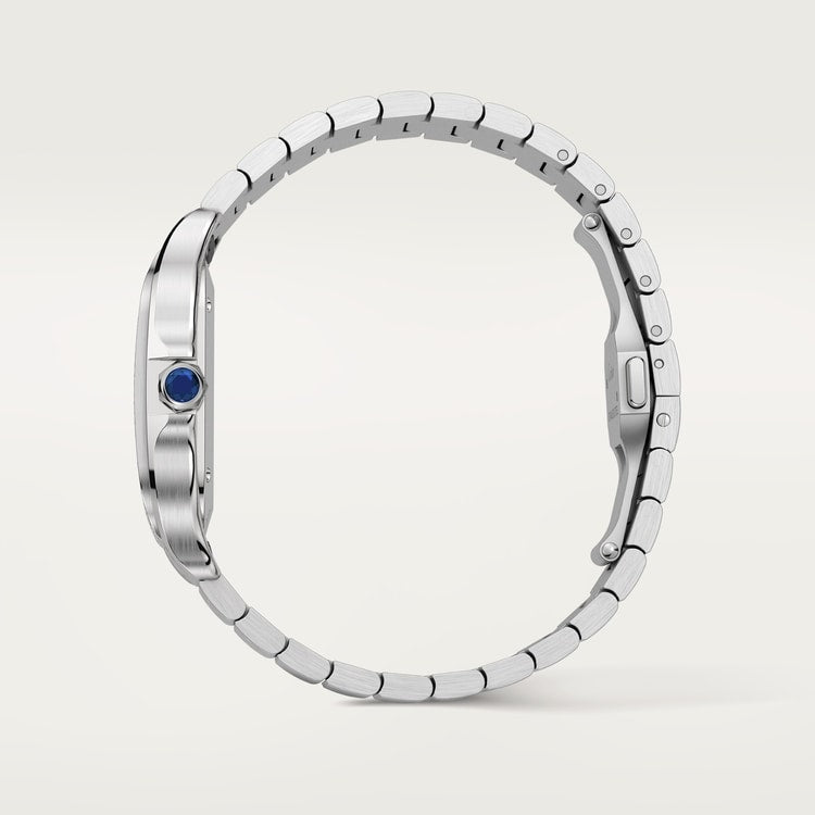 Santos de Cartier Medium 35.1mm Steel Diamond Sunray Dial Steel Bracelet Self-Winding Watch