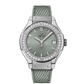 Classic Fusion Titanium Sage Green Diamonds 33 mm
