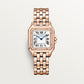 Panthère Medium 36.5mm x 26.7mm Rose Gold Diamond Crown Silver Dial Rose Gold Bracelet Quartz Watch