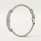 Baignoire Allongée 18K White Gold Diamond Silvered Dial Light Gray Alligator Strap Watch