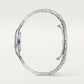 ساعة Panthère de Cartier صغيرة مقاس 23 مم × 30 مم، مصنوعة من الفولاذ مع تاج أزرق، وميناء فضي، وسوار من الفولاذ، تعمل بحركة كوارتز.