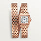 Panthère Small 30.3mm x 22.0mm Rose Gold Diamond Case Diamond Crown Silvered Dial Rose Gold Bracelet Quartz Watch