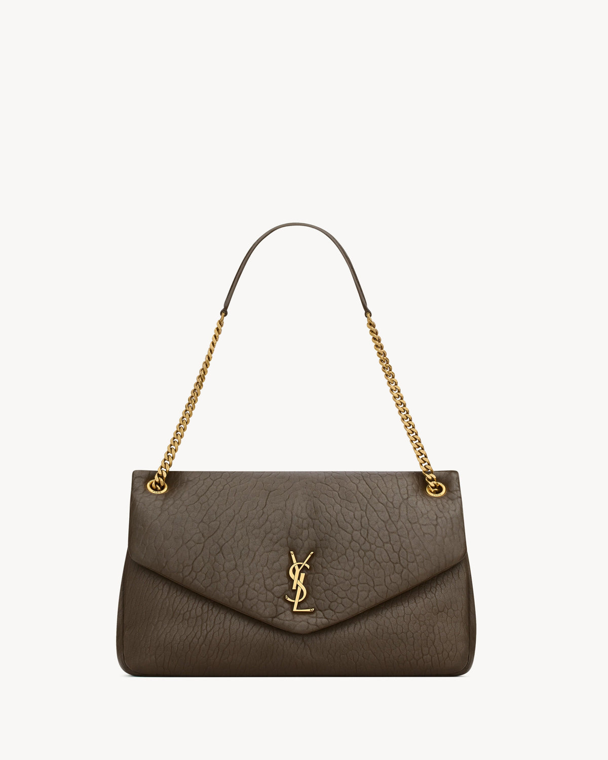 Saint Laurent Calypso Large In Grained Lambskin