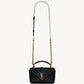 Saint Laurent College Mini Chain Bag In Shiny Crackled Leather