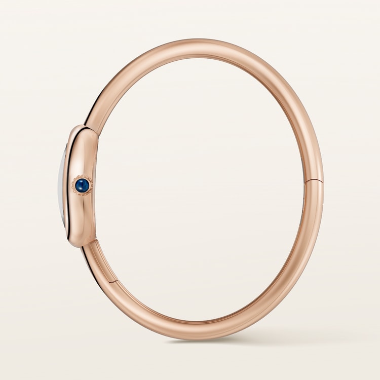 Baignoire Mini 18K Rose Gold Silvered Dial Rose Gold Bracelet Watch