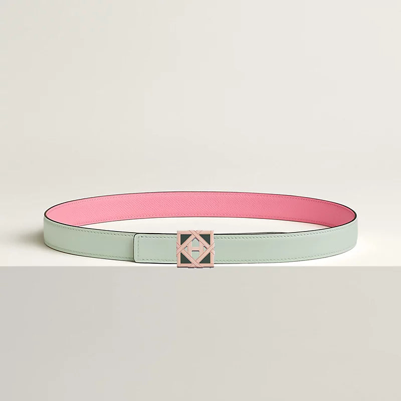 H Roseraie Belt Buckle & Hermès Sur Mer Reversible Leather Strap 24 MM