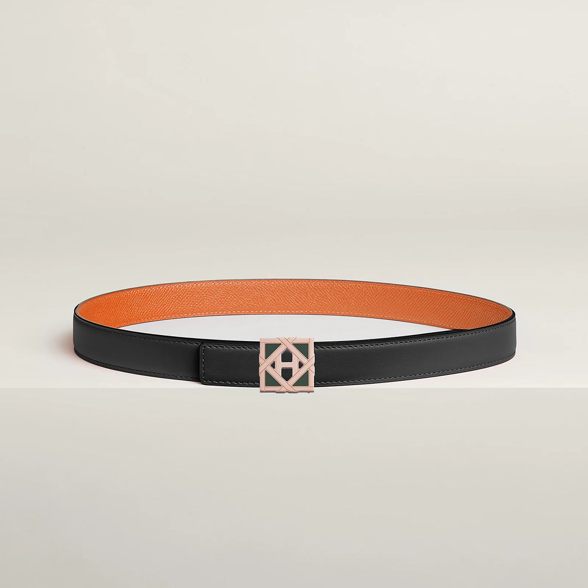 H ROSERAIE BELT BUCKLE & REVERSIBLE LEATHER STRAP 24 MM