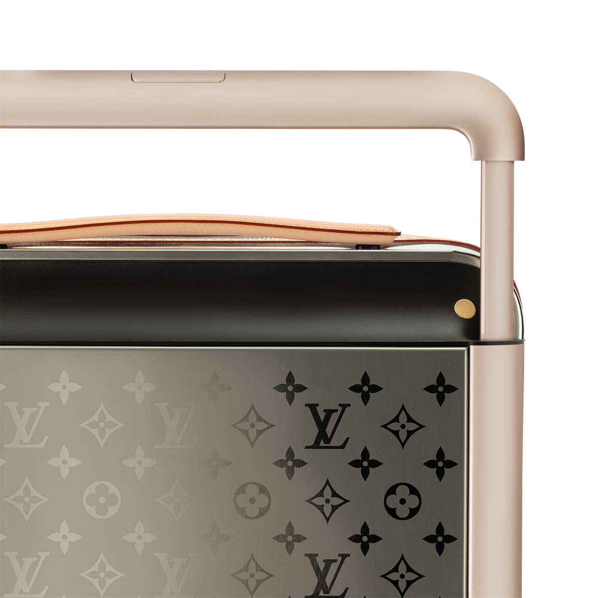 حقيبة سفر Horizon 55 بحجم مقصورة الطائرة من قماش الكانفاس المطلي بنقشة Monogram ومزينة بزخارف الكرز
