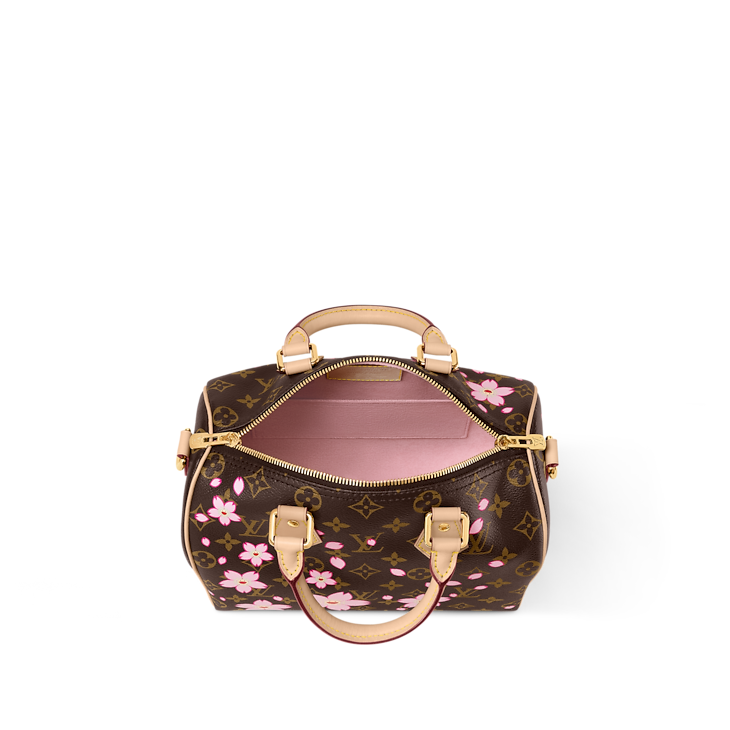 حقيبة Speedy Bandoulière 25 بنقشة Monogram Cherry Blossom Sakura باللون البني