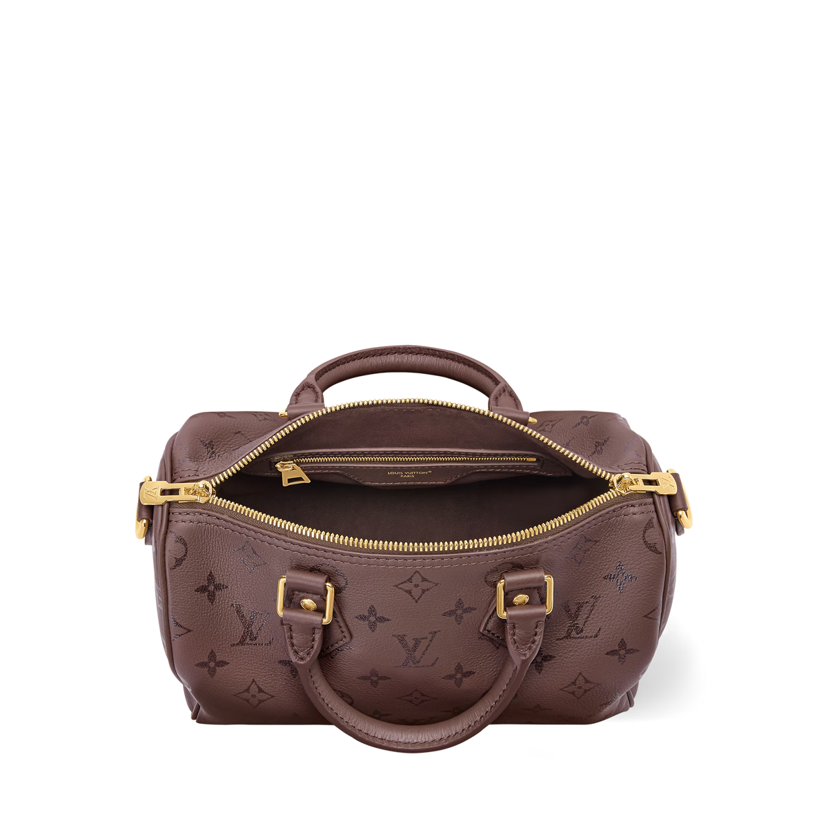 Speedy Bandoulière 25 Calfskin Leather Black Top Handle Bag