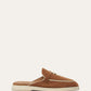 حذاء لوفر بابوش من الجلد المدبوغ - لون أخضر ريبون