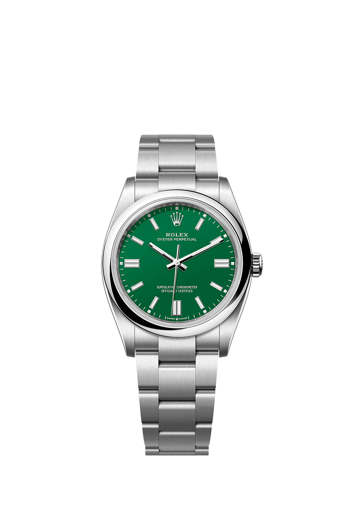 Oyster Perpetual 36 36mm Oystersteel Green Dial Smooth Bezel Oyster Bracelet Self-Winding Watch