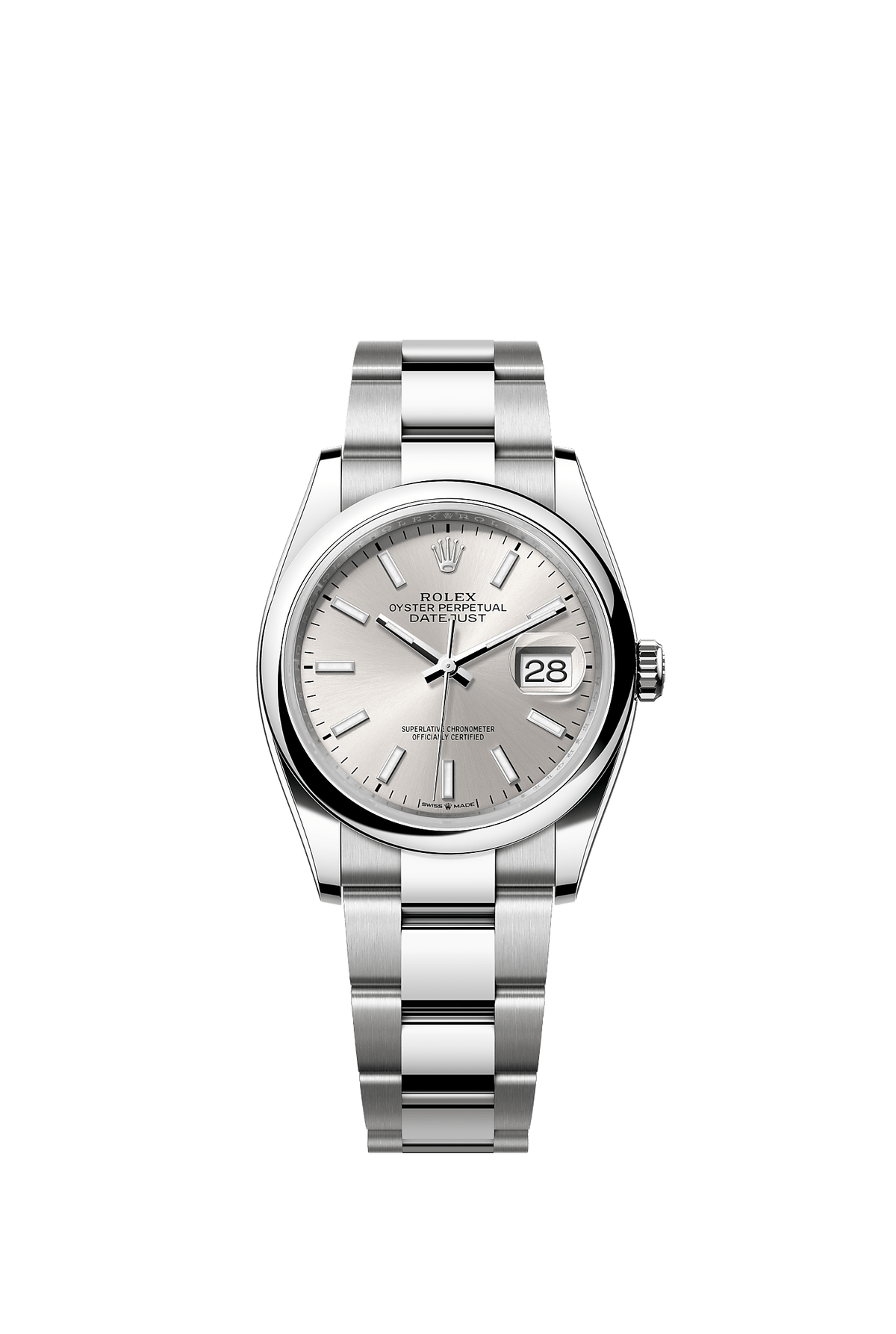 Datejust 36 36mm Oystersteel Silver Dial Smooth Bezel Oyster Bracelet Self-Winding Watch