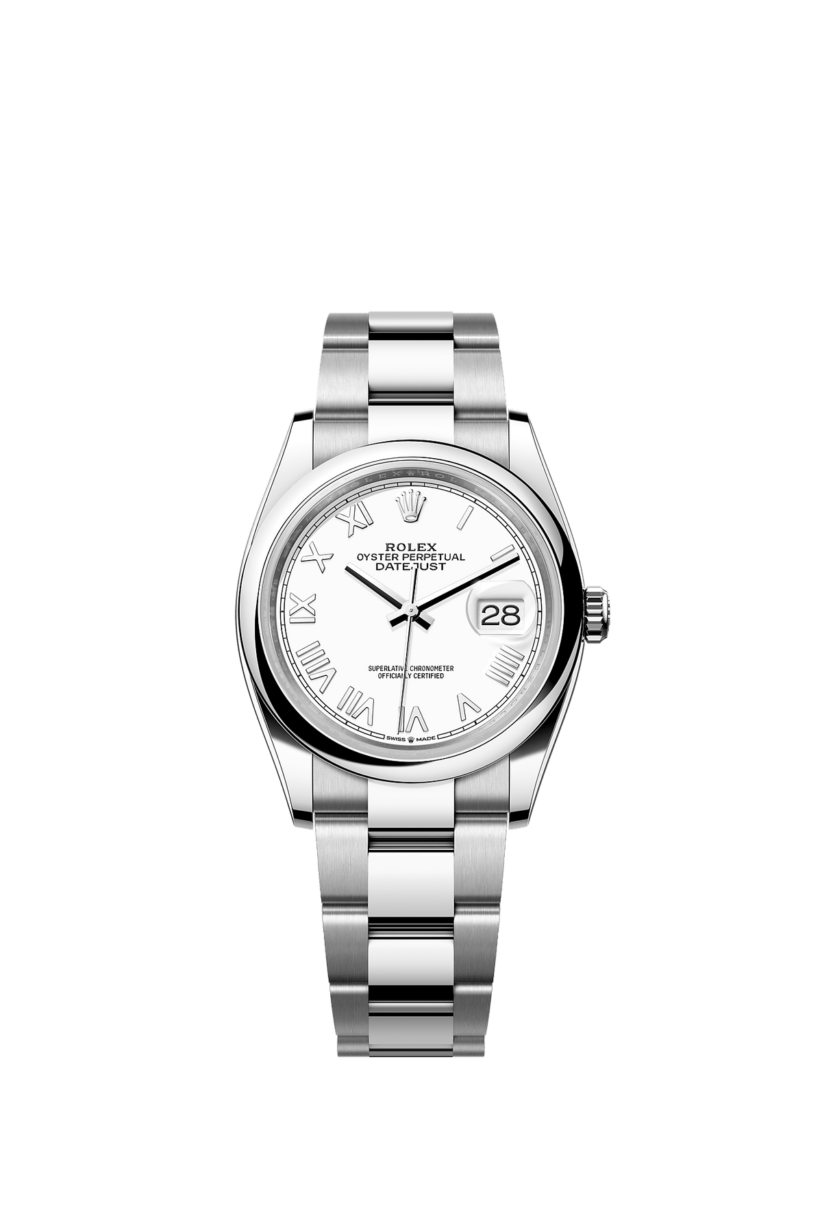 Datejust 36 Oyster Perpetual Chronometer Watch 36mm Oystersteel White Dial Oyster Bracelet