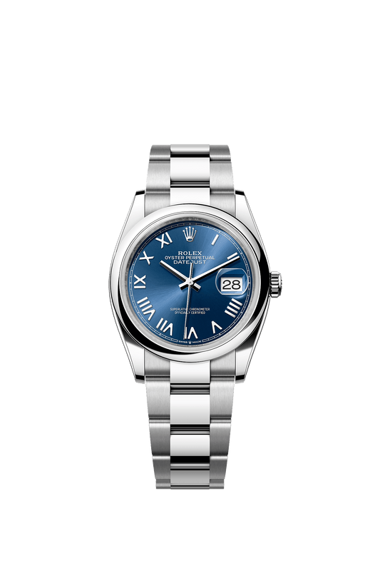 Datejust 36 36mm Oystersteel Bright Blue Dial Sunray Finish Oyster Bracelet Self-Winding Watch