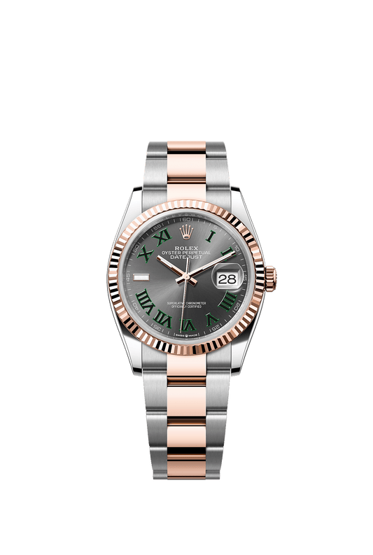 Datejust 36 36mm Oystersteel Everose Gold Slate Dial Oyster Bracelet Self-Winding Watch