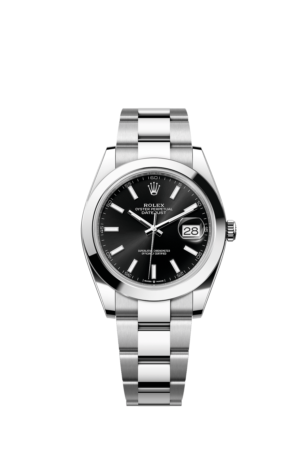 Datejust 41 41mm Oystersteel Bright Black Dial Oyster Bracelet Self-Winding Watch