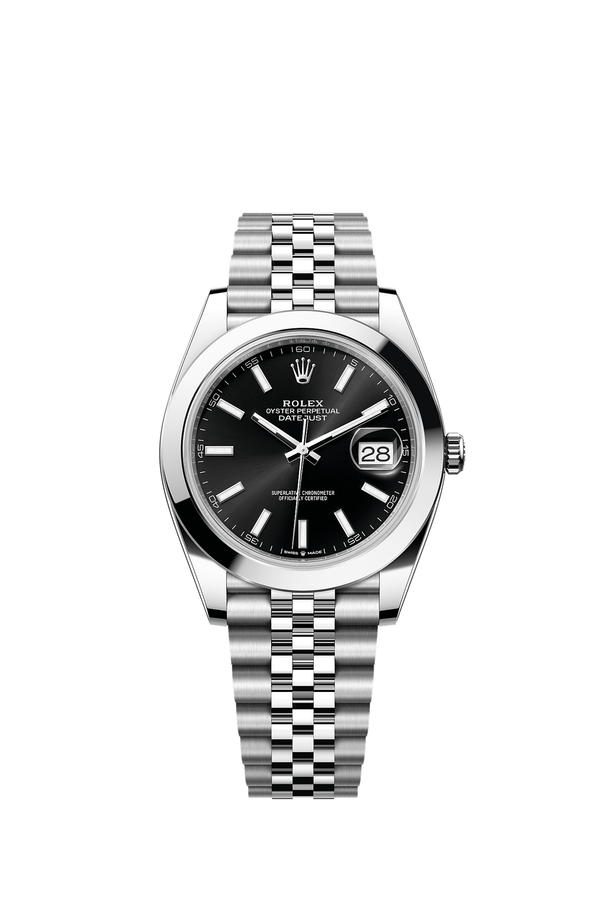 Datejust 41 41mm Oystersteel Bright Black Dial Jubilee Bracelet Self-Winding Watch